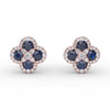 Fana Endless Bliss Sapphire and Diamond Cluster Studs