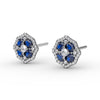 Fana Striking Sapphire and Diamond Stud Earrings