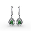Fana Pear-Shaped Emerald and Diamond Earrings