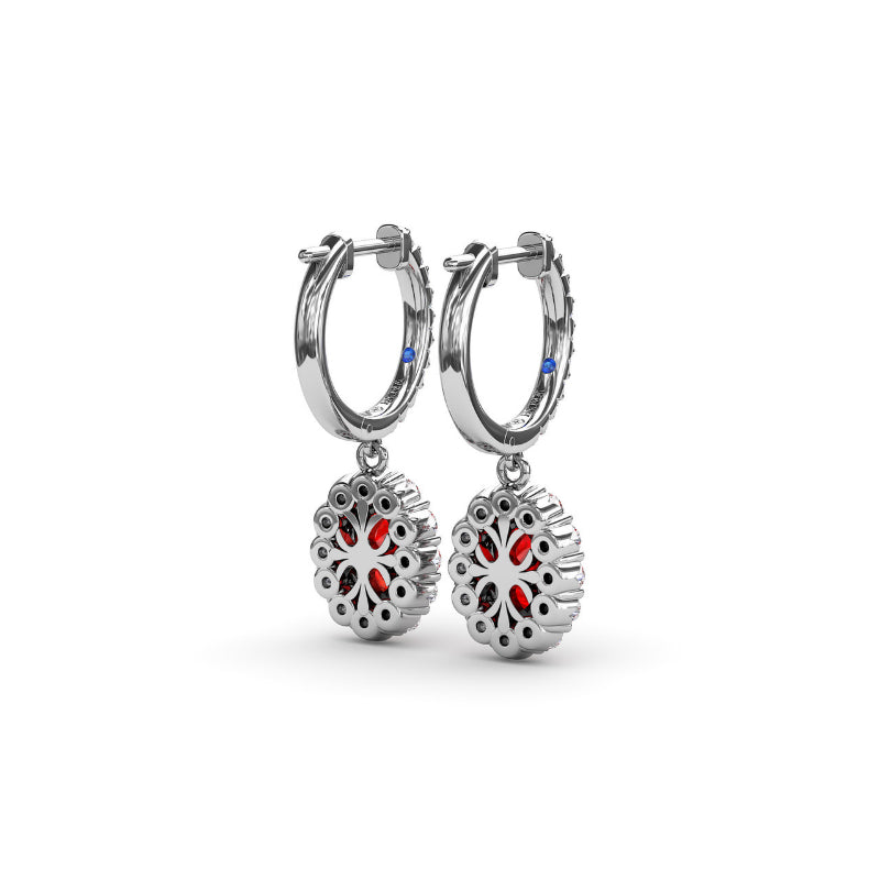 Fana Dazzling Ruby and Diamond Drop Earrings