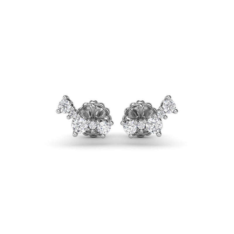 Fana Five Stone Diamond Climber Earrings