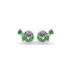 Fana Five Stone Emerald and Diamond Climber Earrings