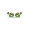 Fana Five Stone Emerald and Diamond Climber Earrings