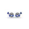 Fana Five Stone Sapphire and Diamond Climber Earrings