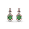 Fana Love Knot Emerald and Diamond Earrings