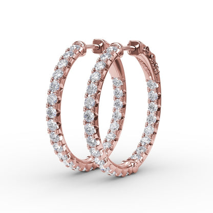 Fana 2.07ct Diamond Hoop Earrings