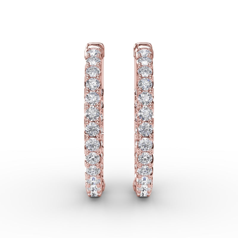 Fana 2.07ct Diamond Hoop Earrings