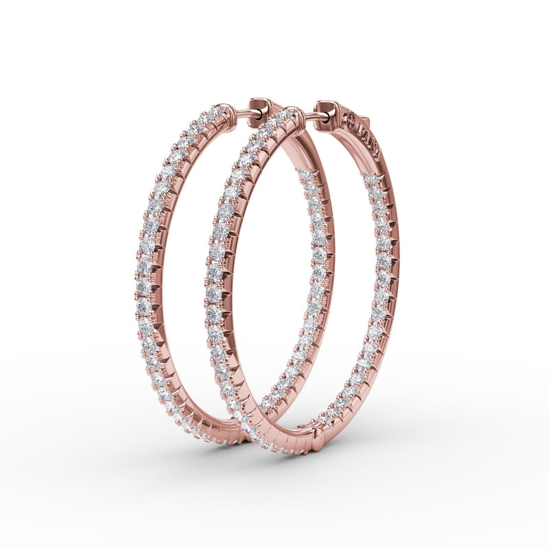 Fana 2.10ct Diamond Hoop Earrings
