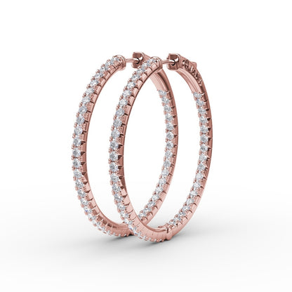 Fana 2.10ct Diamond Hoop Earrings