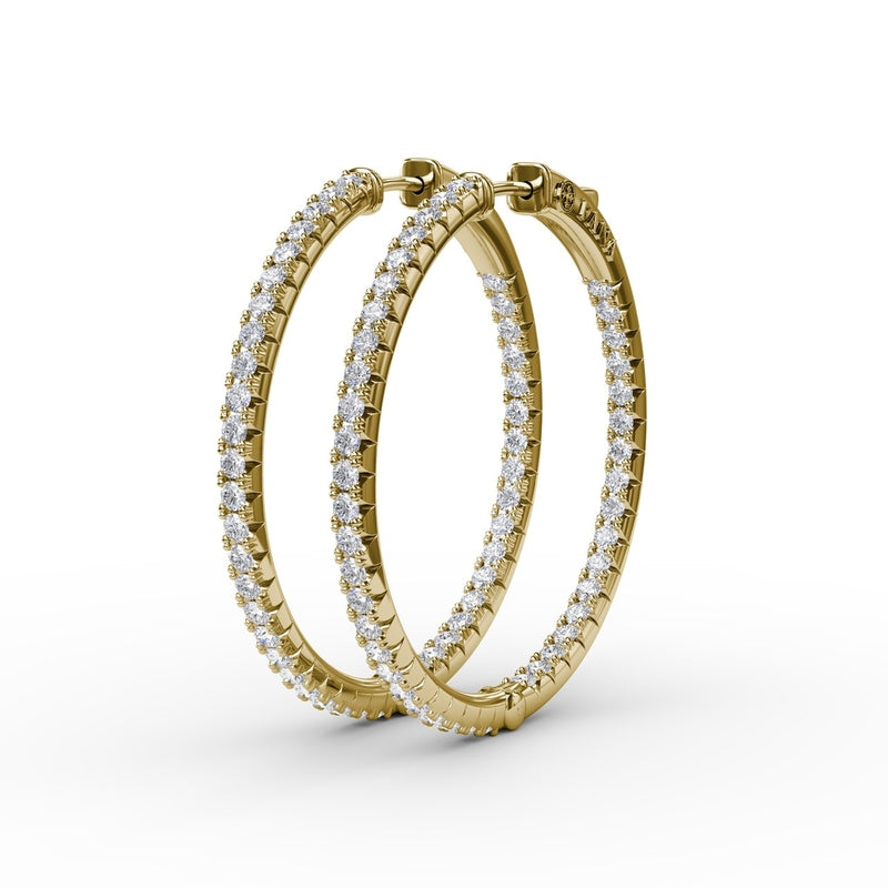 Fana 2.10ct Diamond Hoop Earrings