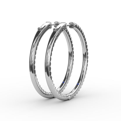 Fana 2.10ct Diamond Hoop Earrings