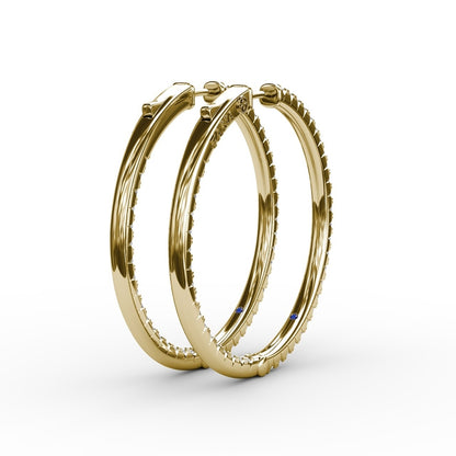 Fana 2.10ct Diamond Hoop Earrings