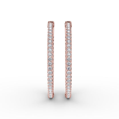 Fana 2.10ct Diamond Hoop Earrings