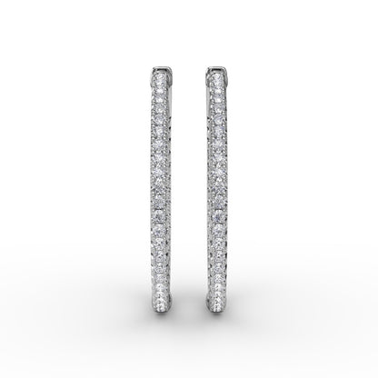 Fana 2.10ct Diamond Hoop Earrings