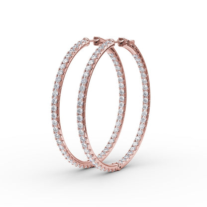 Fana 4.32ct Diamond Hoop Earrings