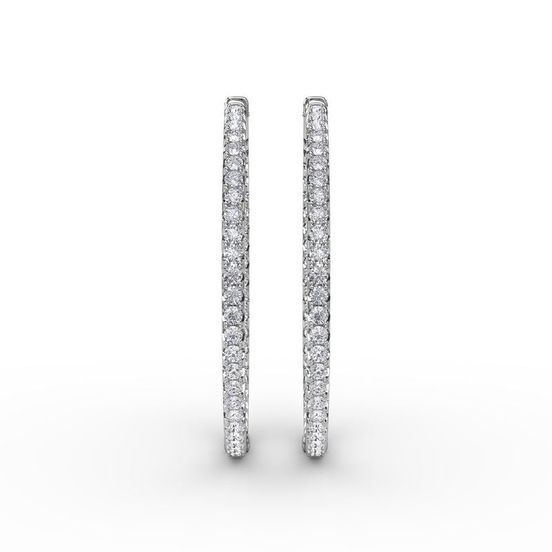 Fana 4.32ct Diamond Hoop Earrings
