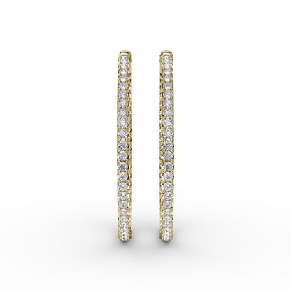 Fana 4.32ct Diamond Hoop Earrings