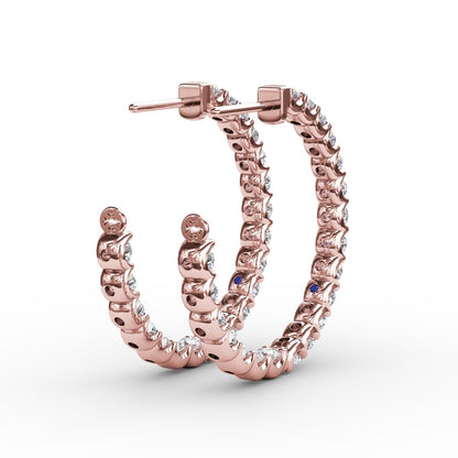 Fana 4.1ct Diamond Hoop Earrings