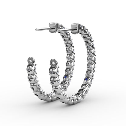 Fana 4.1ct Diamond Hoop Earrings