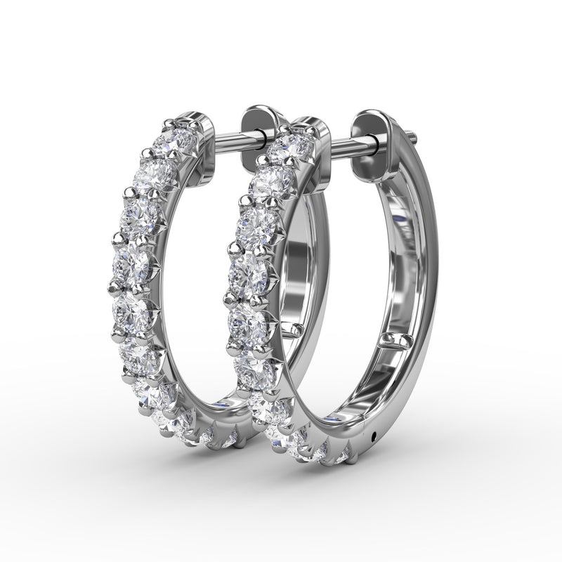 Fana .6ct Diamond Hoop Earrings