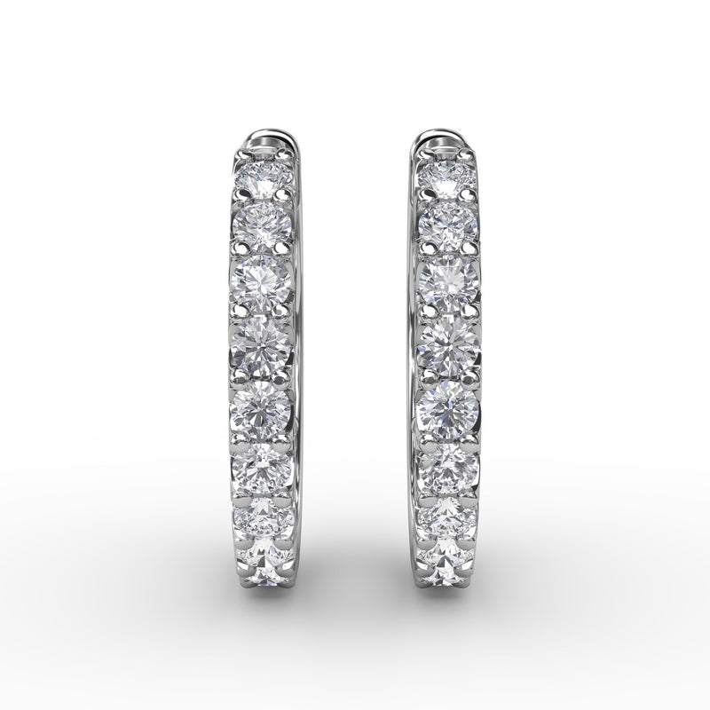 Fana .6ct Diamond Hoop Earrings