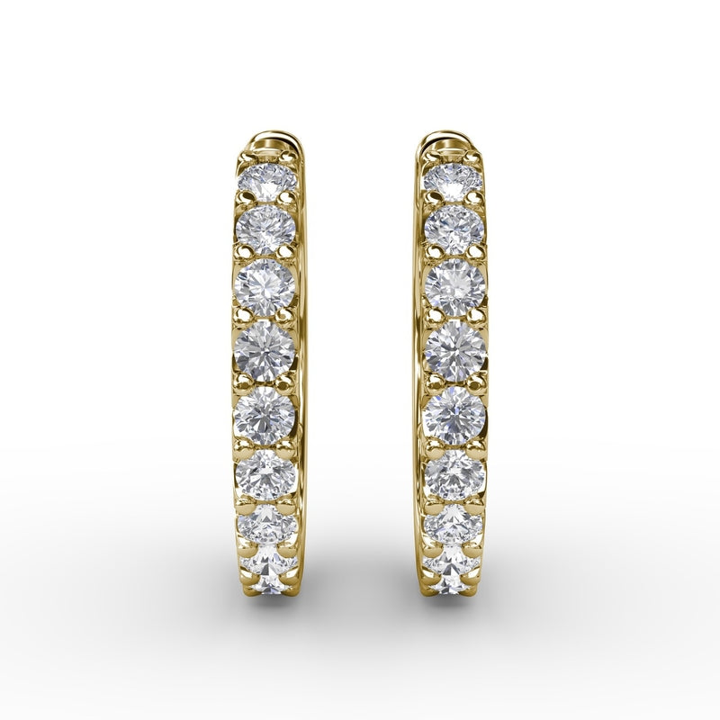 Fana .6ct Diamond Hoop Earrings