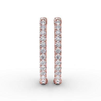 Fana 2ct Diamond Hoop Earrings