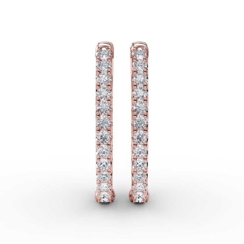 Fana 2ct Diamond Hoop Earrings