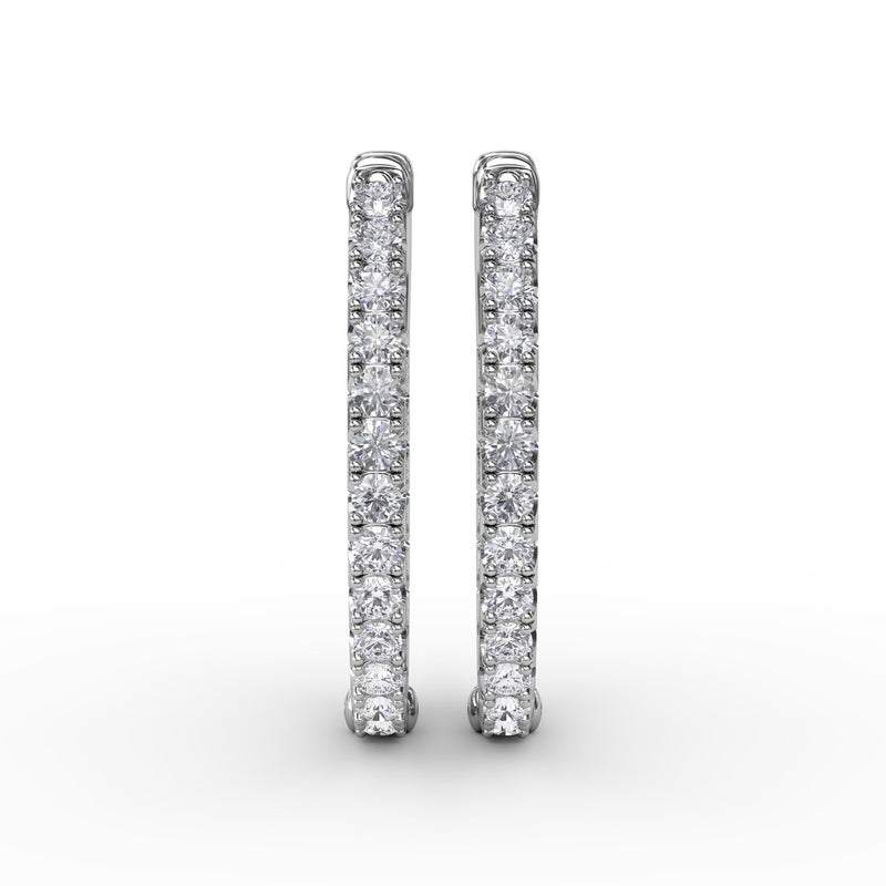 Fana 2ct Diamond Hoop Earrings