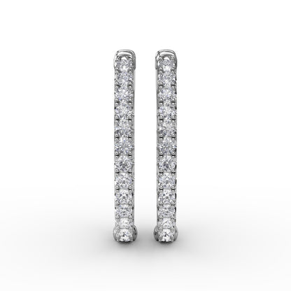 Fana 2ct Diamond Hoop Earrings