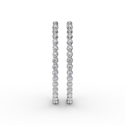 Fana 2.1ct Diamond Hoop Earrings