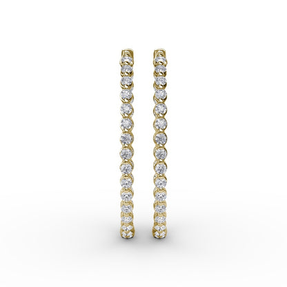 Fana 2.1ct Diamond Hoop Earrings