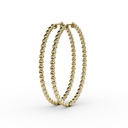 Fana Beauty And The Bezel Set Diamond Hoop Earrings