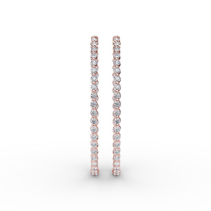 Fana Beauty And The Bezel Set Diamond Hoop Earrings