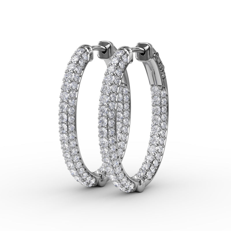 Fana Pave Diamond Hoop Earrings