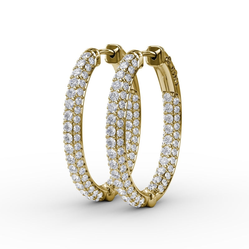 Fana Pave Diamond Hoop Earrings