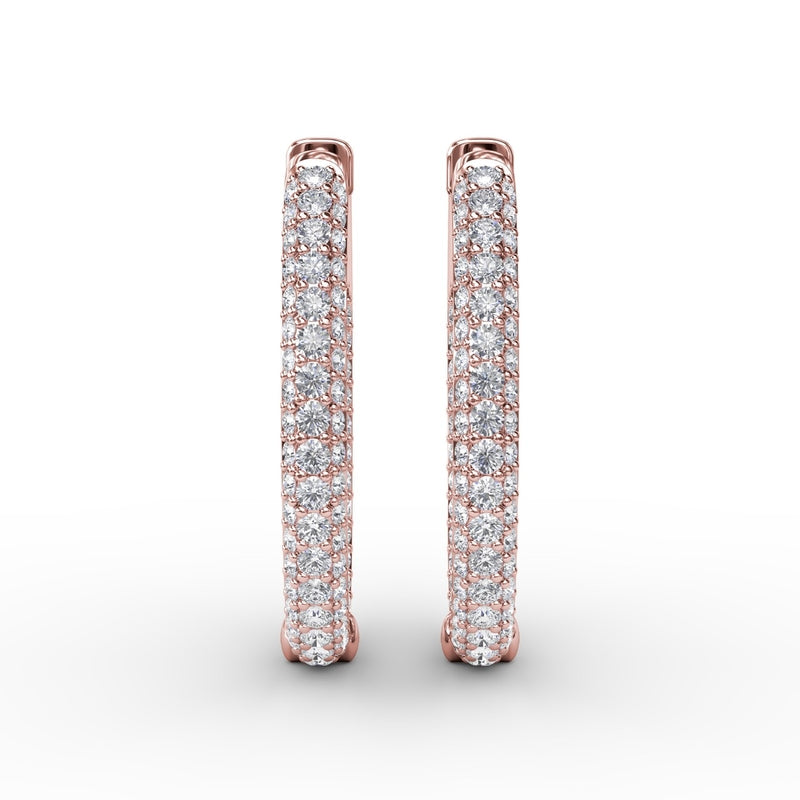 Fana Pave Diamond Hoop Earrings