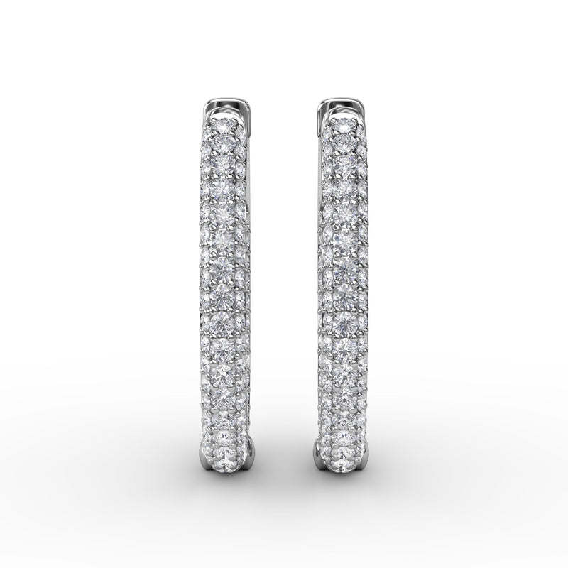 Fana Pave Diamond Hoop Earrings