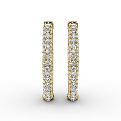 Fana Pave Diamond Hoop Earrings