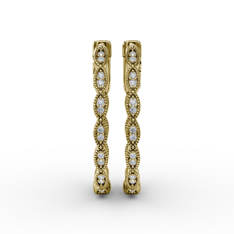 Fana Flawless Filigree Diamond Hoops