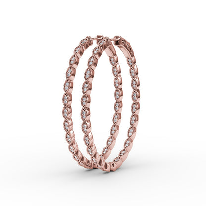 Fana Flawless Filigree Diamond Hoops