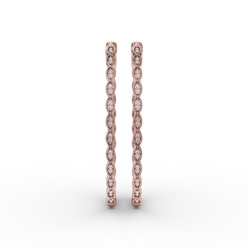 Fana Flawless Filigree Diamond Hoops