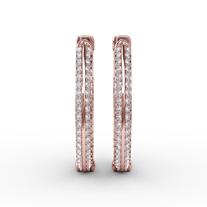 Fana Knife Setting Diamond Hoop