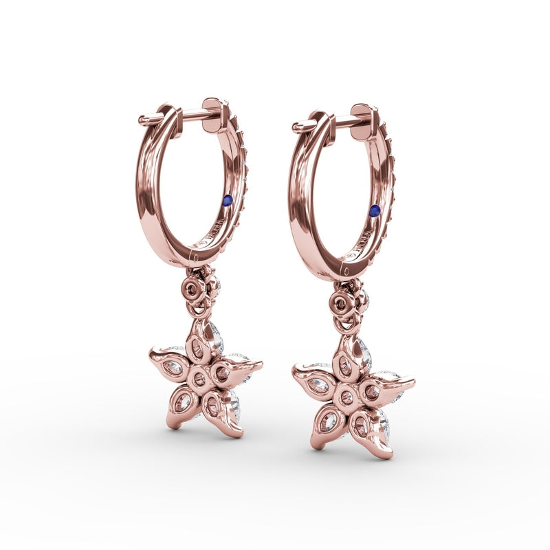 Fana Diamond Star Drop Earrings