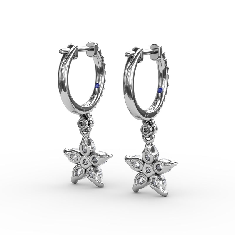 Fana Diamond Star Drop Earrings