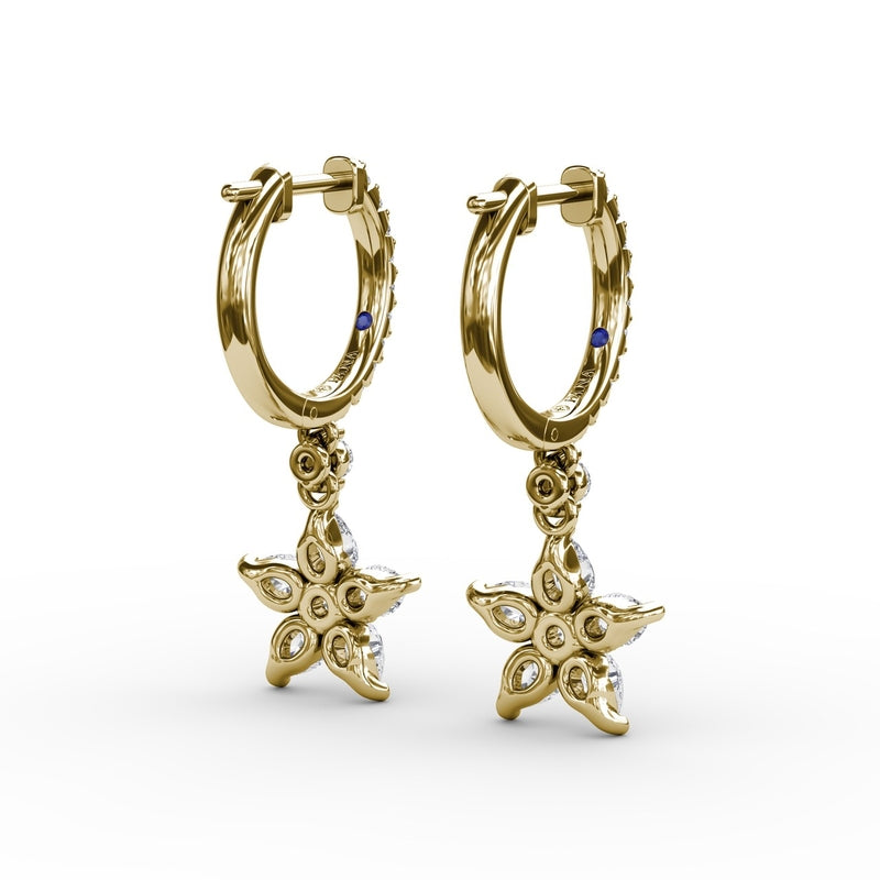 Fana Diamond Star Drop Earrings