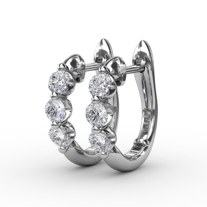 Fana Dainty and Delightful Diamond Hoop Earrings