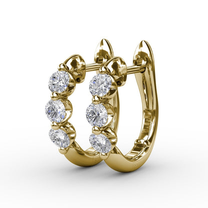 Fana Dainty and Delightful Diamond Hoop Earrings