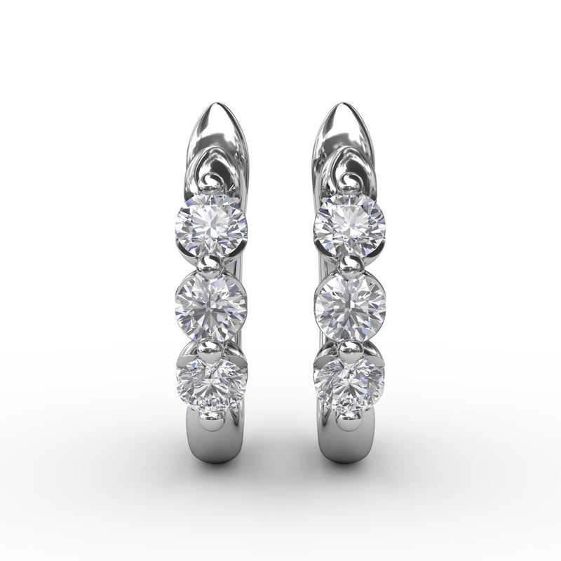 Fana Dainty and Delightful Diamond Hoop Earrings