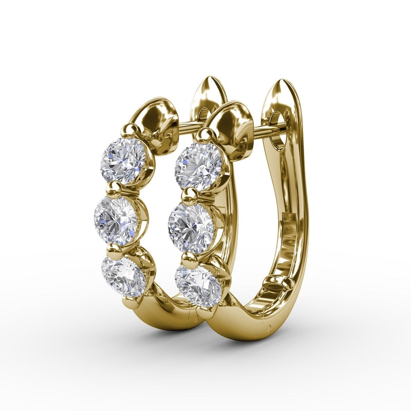 Fana Dainty and Delightful Diamond Hoop Earrings